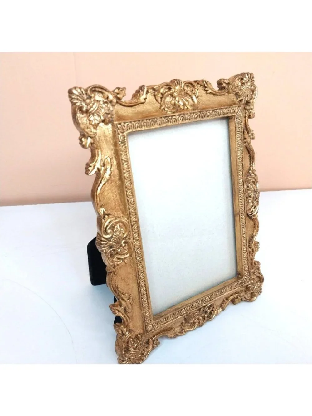 Vintage Baroque Gold Picture Frame 3.5 x 5 Ornate Gold Tabletop Display
